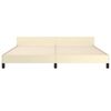 vidaXL Bedframe met hoofdeinde zonder matras 200x200 cm cr&egrave;mekleurig