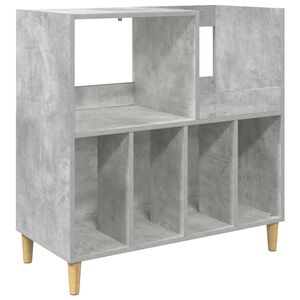 vidaXL Platenspeler Steun Betongrijs 82 x 39,5 x 82,5 cm Bewerkt hout