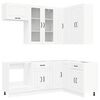 vidaXL Keukenblok KALMAR 8 st Wit Bewerkt hout