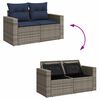 vidaXL 5-delige Loungeset met kussens poly rattan acacia grijs