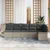 vidaXL Tuin Sofa Set met opslag 6 pcs Lichtgrijs poly rattan