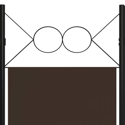vidaXL Kamerscherm met 5 panelen 200x180 cm bruin