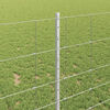 vidaXL Hek met Paal Zilver 1 x 25 m Staal