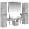 vidaXL Badkamermeubelset 6 pcs Betongrijs Bewerkt hout en glas