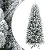 vidaXL Kunstkerstboom met sneeuw 210 cm PVC en PE