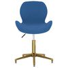 vidaXL Eetkamerstoelen draaibaar 4 st fluweel blauw
