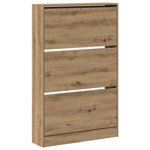 vidaXL Schoenenkast 80 x 21 x 125,5 cm Bewerkt hout Artisan Eiken