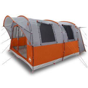 vidaXL Autotent 4-persoons waterdicht grijs en oranje