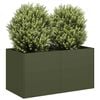 vidaXL Plantenbak 80x40x40 cm koudgewalst staal olijfgroen