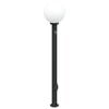 vidaXL Bolderarmatuur met sensor en stopcontact 120 cm zwart IP44