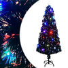 vidaXL Voorverlichte kerstboom met standaard en LED 240 cm glasvezel