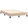 vidaXL Boxspring met matras kunstleer cappuccinokleurig 120x200 cm