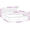 vidaXL Boxspring met matras fluweel roze 140x190 cm