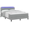 vidaXL Boxspring bed met matras Lichtgrijs 140 x 200 cm Stof