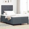 vidaXL Boxspringbed met matras Donkergrijs 120 x 190 cm Stof