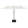 vidaXL Parasol dubbel 449x265 cm zandwit