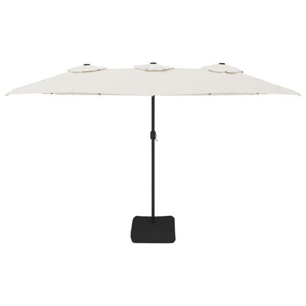 vidaXL Parasol dubbel 449x265 cm zandwit