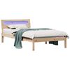vidaXL Bedframe met hoofdeinde Bruin 80 x 200 cm Massief grenenhout