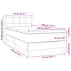 vidaXL Boxspring met matras en LED fluweel donkergrijs 90x190 cm