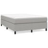 vidaXL Boxspring bed stof lichtgrijs 140x200 cm