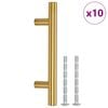 vidaXL Handvatten 10 st 64 mm roestvrij staal goudkleurig