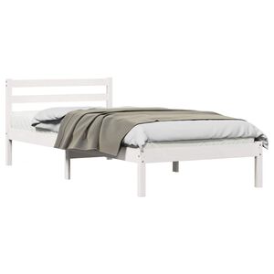 vidaXL Bedframe Wit 215,5 x 85,5 x 69,5 cm Massief Vurenhout
