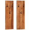 vidaXL Wandkapstokken 2 st 36x3x110 cm massief acaciahout
