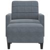 vidaXL Fauteuil met voetenbank 60 cm fluweel donkergrijs