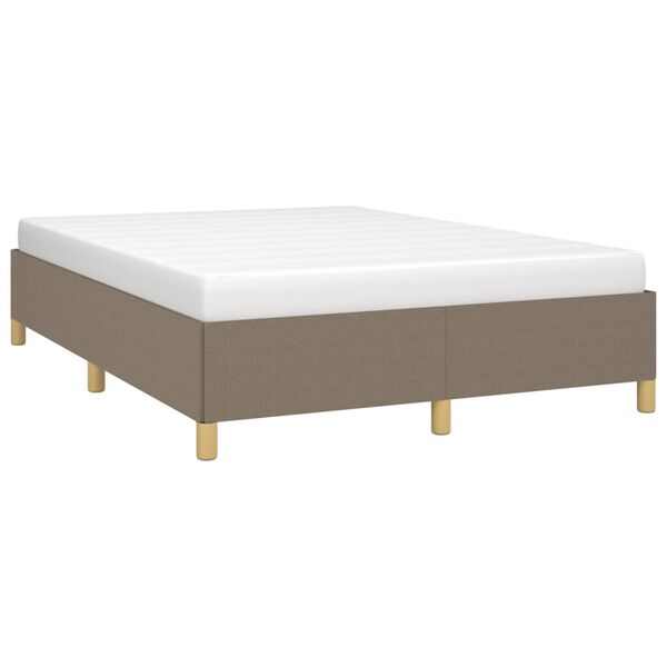 vidaXL Bedframe zonder matras stof taupe 140x190 cm
