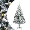 vidaXL Kunstkerstboom Wit 210 cm PVC en Staal en Kunststof