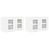 vidaXL Hangkast met opslag 2 pcs Wit 60 x 31 x 40 cm Bewerkt hout
