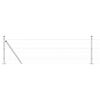 vidaXL Hek met Paal Zilver 0,4 x 25 m Staal