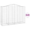 vidaXL Schanskorven 20 st gewelfd 200x50x140/160 cm ijzer