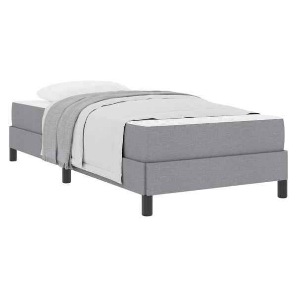 vidaXL Boxspringbed met matras Lichtgrijs 90 x 190 cm Stof