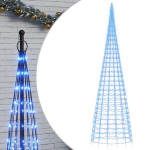 vidaXL LED-kerstboom aan vlaggenmast 3000 LED's 800 cm blauw