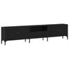 vidaXL TV-kast 200 x 25 x 44 cm Zwart eiken Bewerkt hout