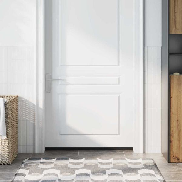 vidaXL Schroefbare Deurborstelafsluitingen 12 pcs Zwart 100 cm