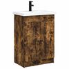 vidaXL Badkamermeubelset Gerookt eiken 56 x 37,5 x 81 cm Bewerkt hout