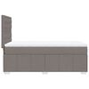 vidaXL Boxspring met matras stof taupe 90x200 cm