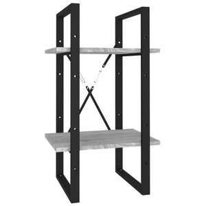 vidaXL Boekenkast 2-laags 40x30x70 cm bewerkt hout grijs sonoma eiken