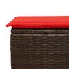 vidaXL 5-delige Loungeset met kussens poly rattan bruin