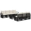 vidaXL Tuinbankenset 8 st Zwart 55 x 55 x 37 cm poly rattan