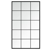 vidaXL Wandspiegel 100x60 cm metaal zwart