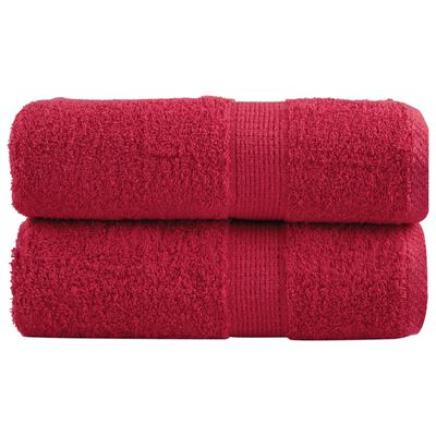 vidaXL Gastendoekjes SOLUND 2 st 600 g/m² 30x30 cm rood