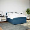vidaXL Boxspring met matras fluweel blauw 140x190 cm