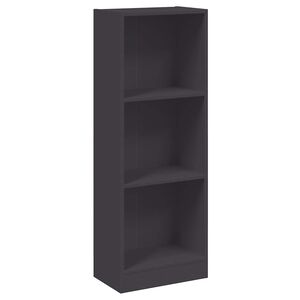vidaXL Boekenkast met 3 schappen 40x24x109 cm bewerkt hout grijs