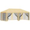 vidaXL Gazebo Hoes met Zijwanden Cr&egrave;mekleurig 600,5 x 300,5 cm
