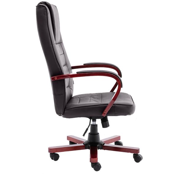 vidaXL Kantoorstoel echt leer bruin