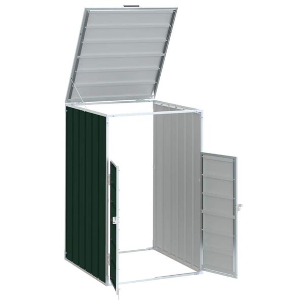 vidaXL Containerberging voor 1 container 72x81x115 cm staal groen