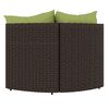 vidaXL Tuinhoekbanken met kussens 2 st poly rattan bruin